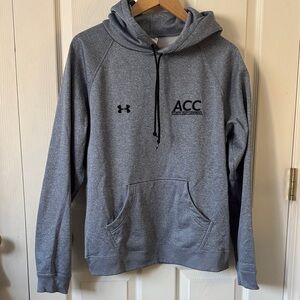 Rare Custom Under Armour Gray Hoodie w/Embroidered ACC and FSU Seminole logos